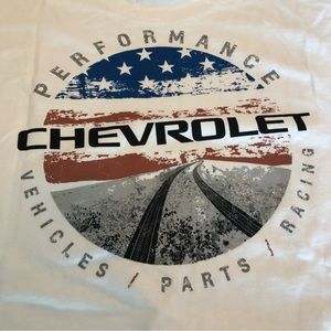 VINTAGE Gildan Chevrolet Performance Racing White Tshirt Size XL